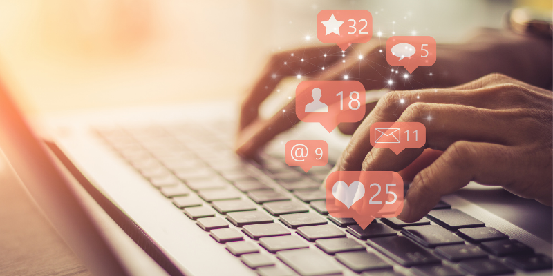 redes sociais divulgar um evento