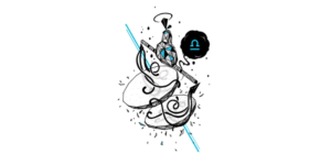 símbolo balança produtora do signo de libra